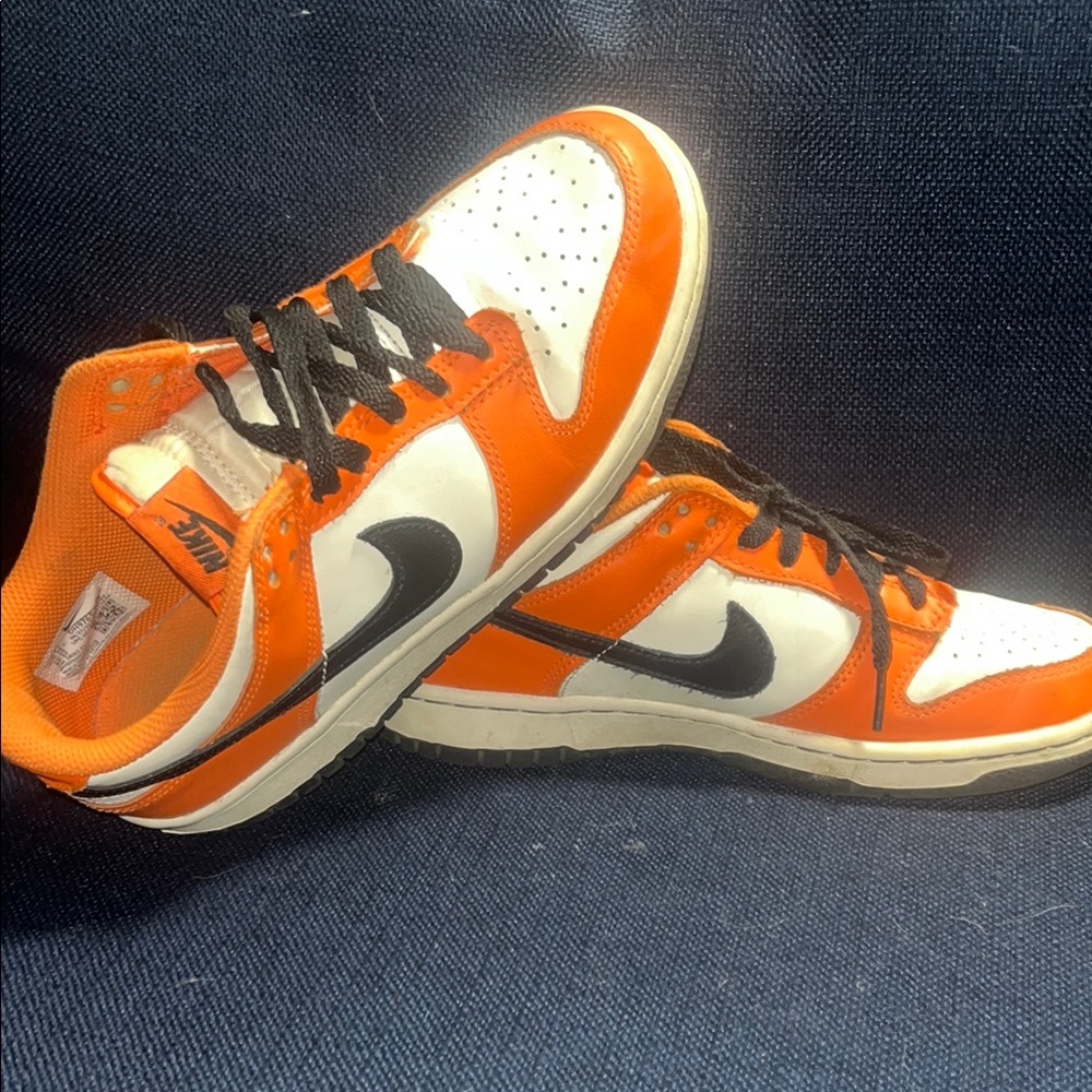 Nike Kids Orange and Black Sneakers